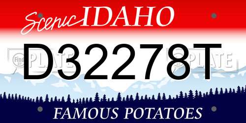 D32278T Idaho License Plate