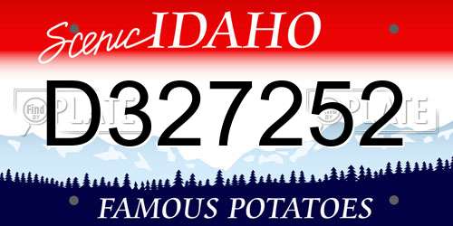 D327252 Idaho License Plate