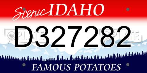 D327282 Idaho License Plate