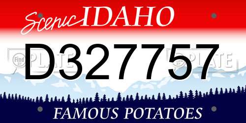 D327757 Idaho License Plate