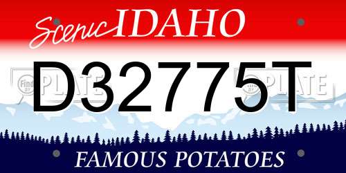 D32775T Idaho License Plate