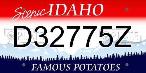 D32775Z Idaho License Plate