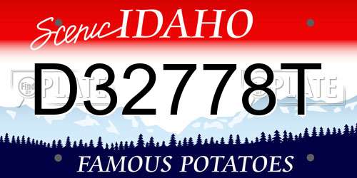 D32778T Idaho License Plate