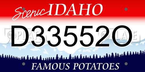 D33552O Idaho License Plate
