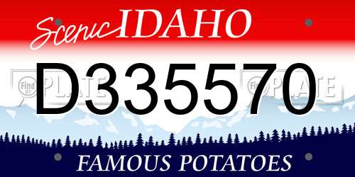 D335570 Idaho License Plate