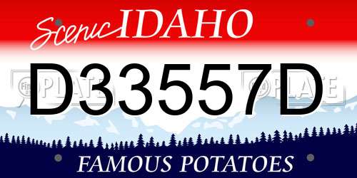 D33557D Idaho License Plate