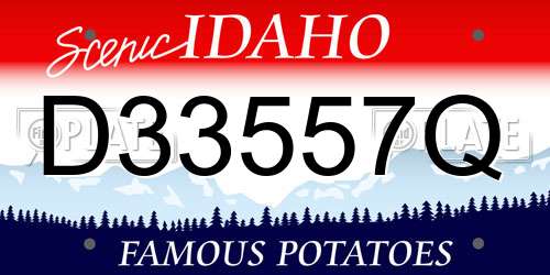D33557Q Idaho License Plate