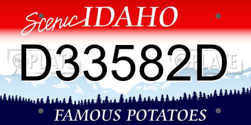 D33582D Idaho License Plate