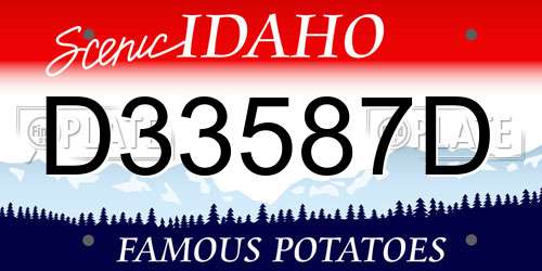 D33587D Idaho License Plate