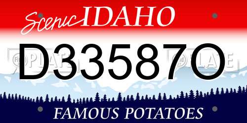 D33587O Idaho License Plate