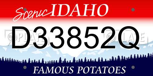 D33852Q Idaho License Plate