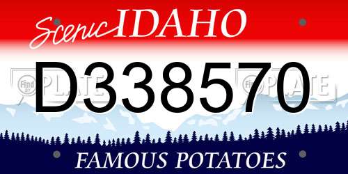 D338570 Idaho License Plate