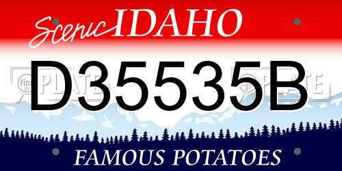 D35535B Idaho License Plate