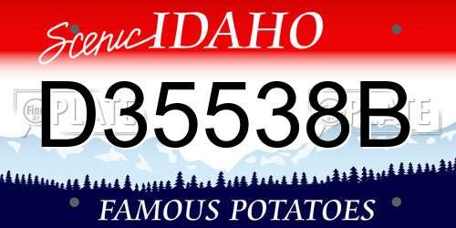 D35538B Idaho License Plate