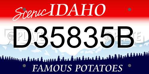 D35835B Idaho License Plate