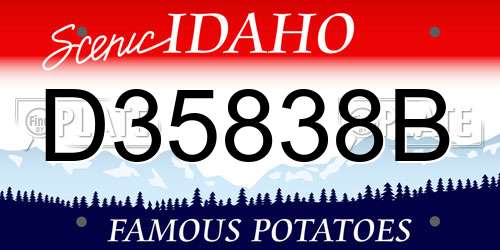 D35838B Idaho License Plate
