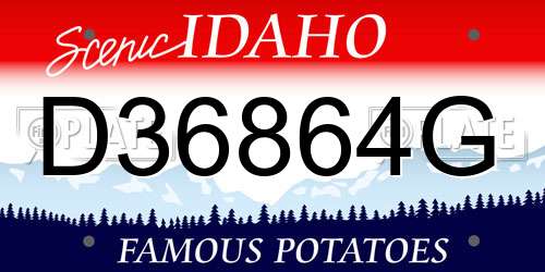 D36864G Idaho License Plate