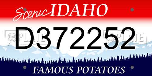 D372252 Idaho License Plate