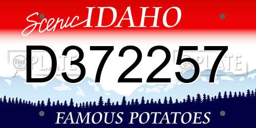 D372257 Idaho License Plate