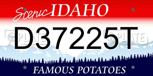 D37225T Idaho License Plate