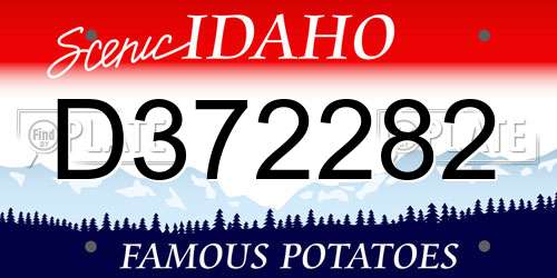 D372282 Idaho License Plate