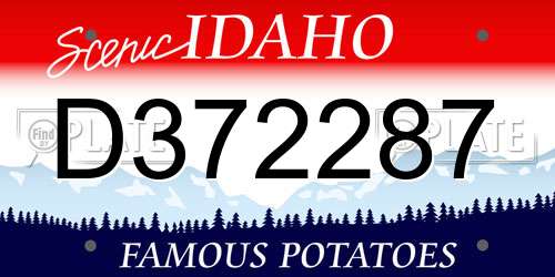 D372287 Idaho License Plate