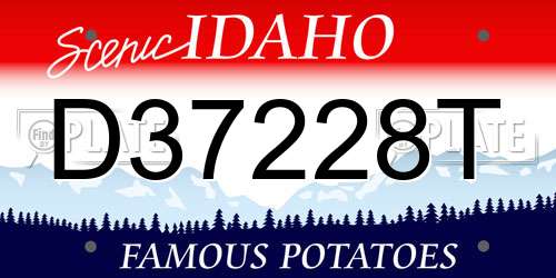 D37228T Idaho License Plate