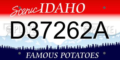 D37262A Idaho License Plate