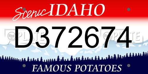 D372674 Idaho License Plate