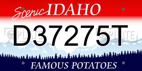 D37275T Idaho License Plate