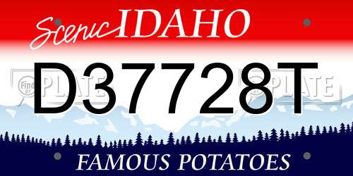 D37728T Idaho License Plate
