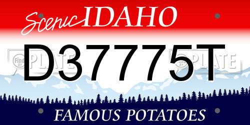 D37775T Idaho License Plate