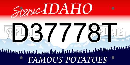 D37778T Idaho License Plate