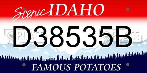 D38535B Idaho License Plate