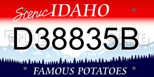 D38835B Idaho License Plate