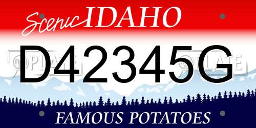 D42345G Idaho License Plate