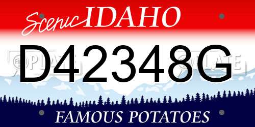D42348G Idaho License Plate