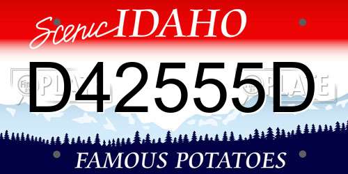 D42555D Idaho License Plate