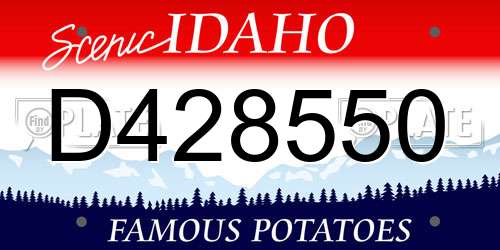 D428550 Idaho License Plate
