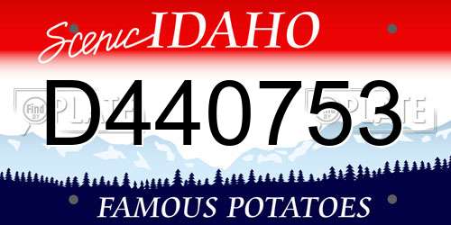 D440753 Idaho License Plate