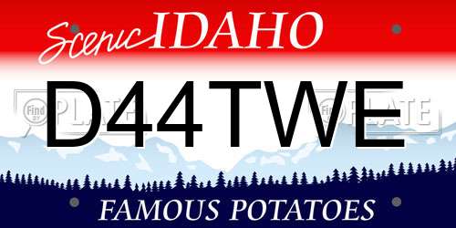 D44TWE Idaho License Plate