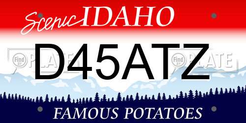 D45ATZ Idaho License Plate