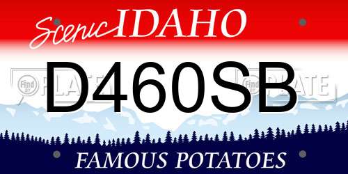 D460SB Idaho License Plate