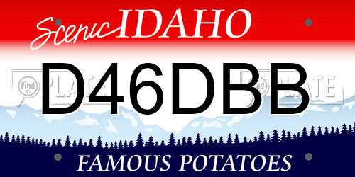 D46DBB Idaho License Plate