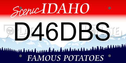 D46DBS Idaho License Plate