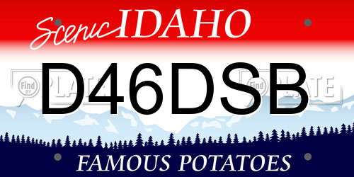 D46DSB Idaho License Plate