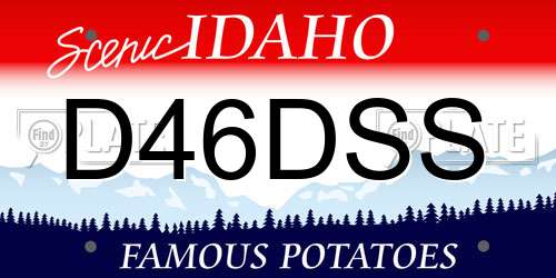 D46DSS Idaho License Plate