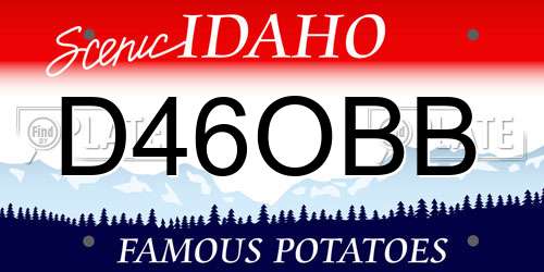 D46OBB Idaho License Plate