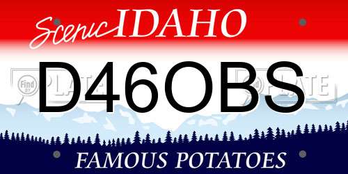 D46OBS Idaho License Plate