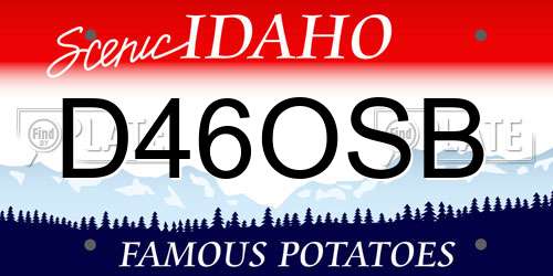 D46OSB Idaho License Plate